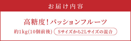 【 2027年 先行予約 】高糖度 パッションフルーツ 約1kg A059-006