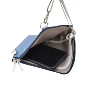 豊岡鞄 For the Blue クロスミニショルダーバッグ オーシャンブルー
