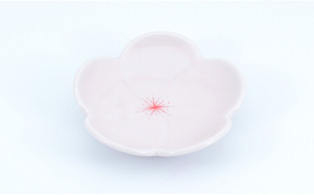 有田焼 梅形小皿 6個セット【まるぶん】食器 器 うつわ 磁器 陶磁器 和食器 皿 プレート 取皿 小皿 箸置 はしおき 菓子皿 薬味皿 6枚 セット 梅 ピンク ホワイト 電子レンジ対応 食洗機対応 35000円 3.5万円 aw047