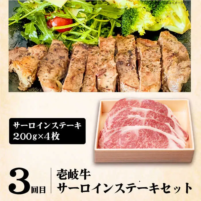 【全3回定期便】《A4-A5ランク》 壱岐牛 満足定期便 [JBO080] 和牛 黒毛和牛