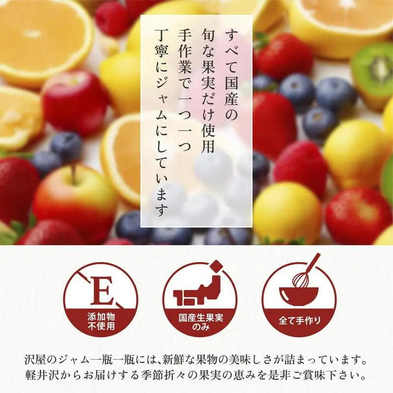 ジャム 沢屋の果実感あふれるジャム 8本 セット フルーツジャム フルーツ 果物 手作り