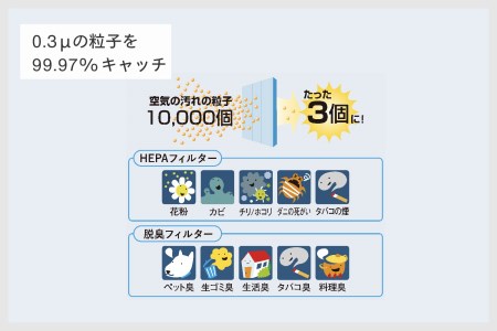 空気清浄機 ファンディファイン ヘパ ホワイト (AC-4238W)