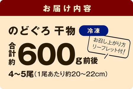 のどぐろ開き干し4～5枚 計約600g 20～22㎝前後 のどぐろ 干物 【019_1942】