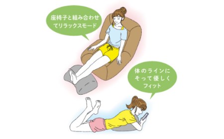 【14日営業日以内発送】九州イノアック フレキシブルに使えるクッション『フレック』(クラウディグレー) クッション 自由自在 多用途 ウレタン 枕 アームクッション 足枕 九州 福岡県 うきは市