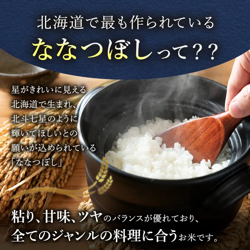 6ヵ月定期便 北海道産ななつぼし 5kg 無洗米 ななつぼし