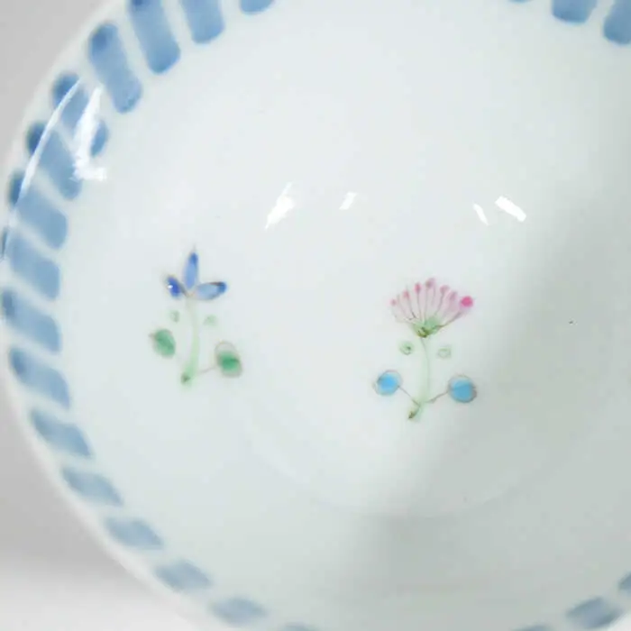 【波佐見焼】十草 三つ花 飯碗 茶碗 大小セット 食器 皿 【藍水】 [GB34]  波佐見焼