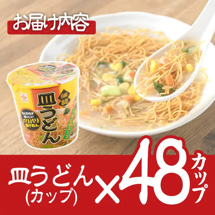 No.519 お好みで食べ方選べる♪カップ皿うどん(41.5g×48個)国産 九州産 鹿児島 日置市 特産品 特産 麺 めん 麺類 インスタント カップ麺 乾麺 ギフト 贈り物 贈答用 簡単調理【ヒガシマル】