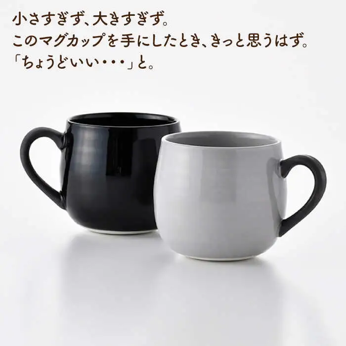 【波佐見焼】マグカップ 2色セット （ブラック＆グレー） 食器 皿 【ROXY・HASAMI】 [SB142]  波佐見焼