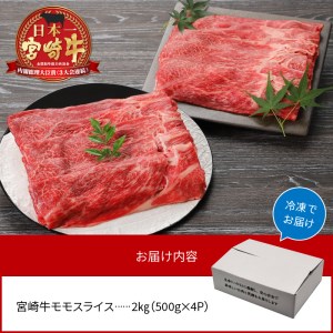 宮崎牛 モモスライス2kg N0140-YD0243