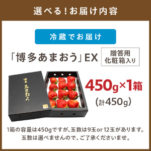 【先行予約】1月より順次発送！「博多あまおう」EX　贈答用化粧箱　約450g 1箱【ほたるの里】_HA0752