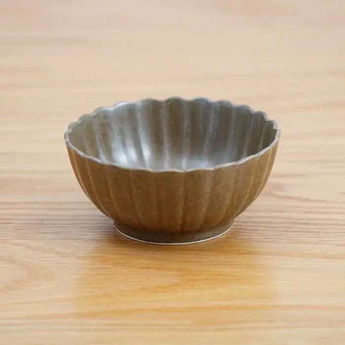 【波佐見焼】花しのぎ 丸小付 小鉢 （栗） 3点セット 食器 皿 【団陶器】 [PB100] 波佐見焼
