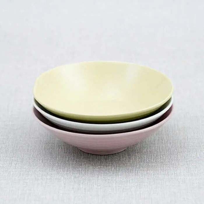【波佐見焼】アイシー ボウル 小 （ホワイト・イエロー・ピンク） 3点セット 食器 皿 【団陶器】 [PB111] 波佐見焼
