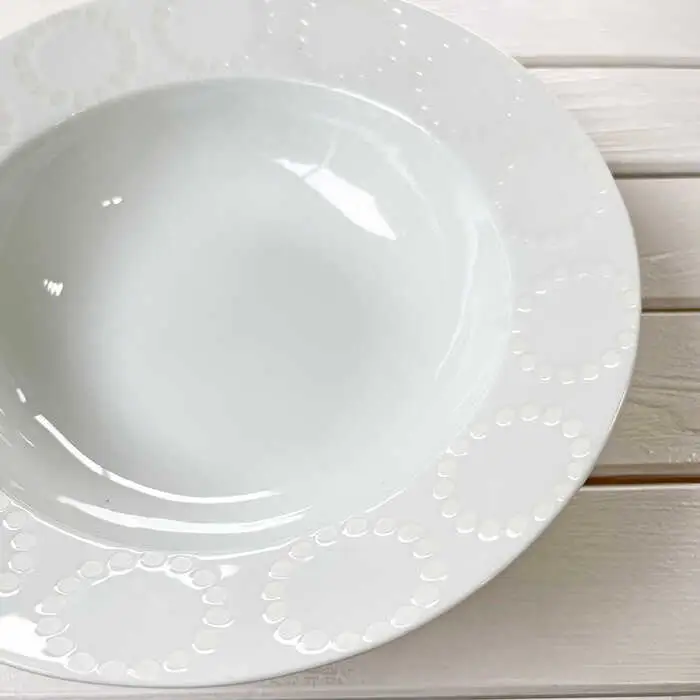 【波佐見焼】サークルリング ボウル 大・中 ホワイト 4点セット 食器 皿 【陶芸ゆたか】 [VA108]  波佐見焼