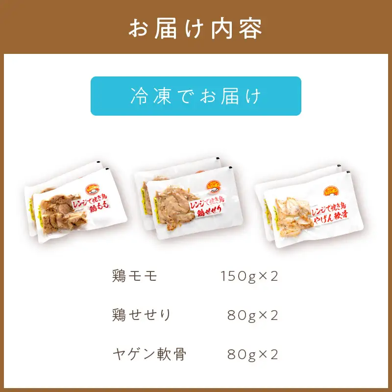 【冷凍】レンジで焼き鳥 6食セット ( 焼き鳥 焼鳥 やきとり おつまみ ふるさと納税 レンジ 簡単調理 時短 )【136-0046】