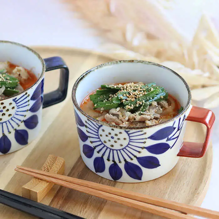 【波佐見焼】ブルーメ スープカップ ペアセット 食器 皿 【翔芳窯】 [FE158]  波佐見焼