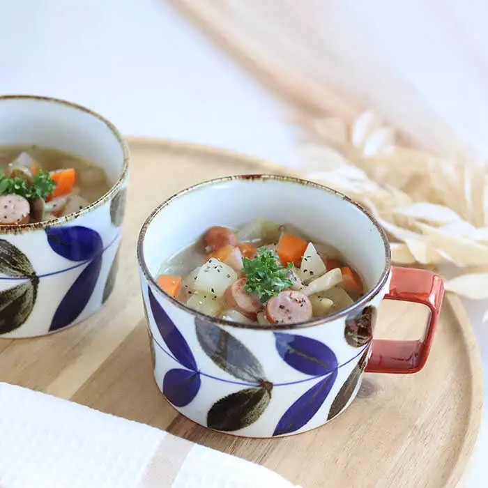 【波佐見焼】リーフ スープカップ ペアセット 食器 皿 【翔芳窯】 [FE160] 波佐見焼 食器