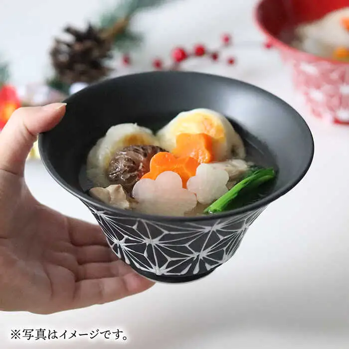 【波佐見焼】ホワイトライン麻 ミニ丼 どんぶり 瑠璃 食器 皿 【翔芳窯】 [FE164]  波佐見焼