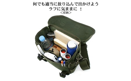 Free Free Shoulder　バンナイズ 帆布 グリーン バッグ 自由 バックル ファッション カバン 