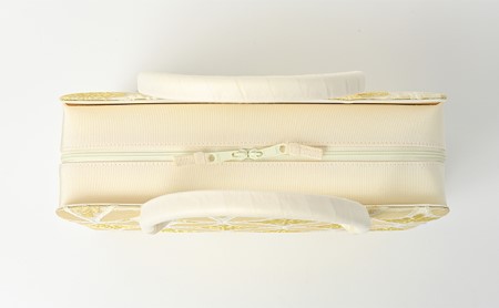 和装バッグ　利休バッグ　あおりバッグ　七宝繋ぎ　ゴールド　お着物に　お茶席に 小物 シンプル お茶会 パーティ セレモニー 入学式 入園式 卒業式 卒園式 結婚式 篠原縫製
