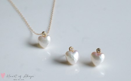 華やかな　Heart of Akoya スタッドピアス / 伊勢志摩 伊勢 志摩 英虞湾 真珠 アコヤ真珠 本真珠 パール ピアス アクセサリー ギフト プレゼント クリスマス バレンタイン ファッション カジュアル 誕生石 記念日 国産 真珠