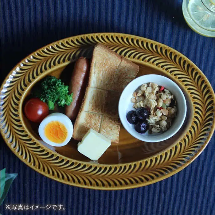 【波佐見焼】ローズマリー リムオーバル プレート オリベ 食器 皿 【翔芳窯】 [FE209]  波佐見焼