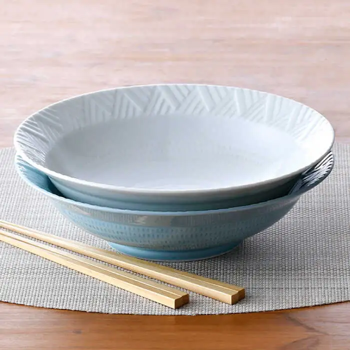 【波佐見焼】WAVE 盛鉢 ボウル 2色セット 食器 皿 【一真窯】 [BB57]  波佐見焼