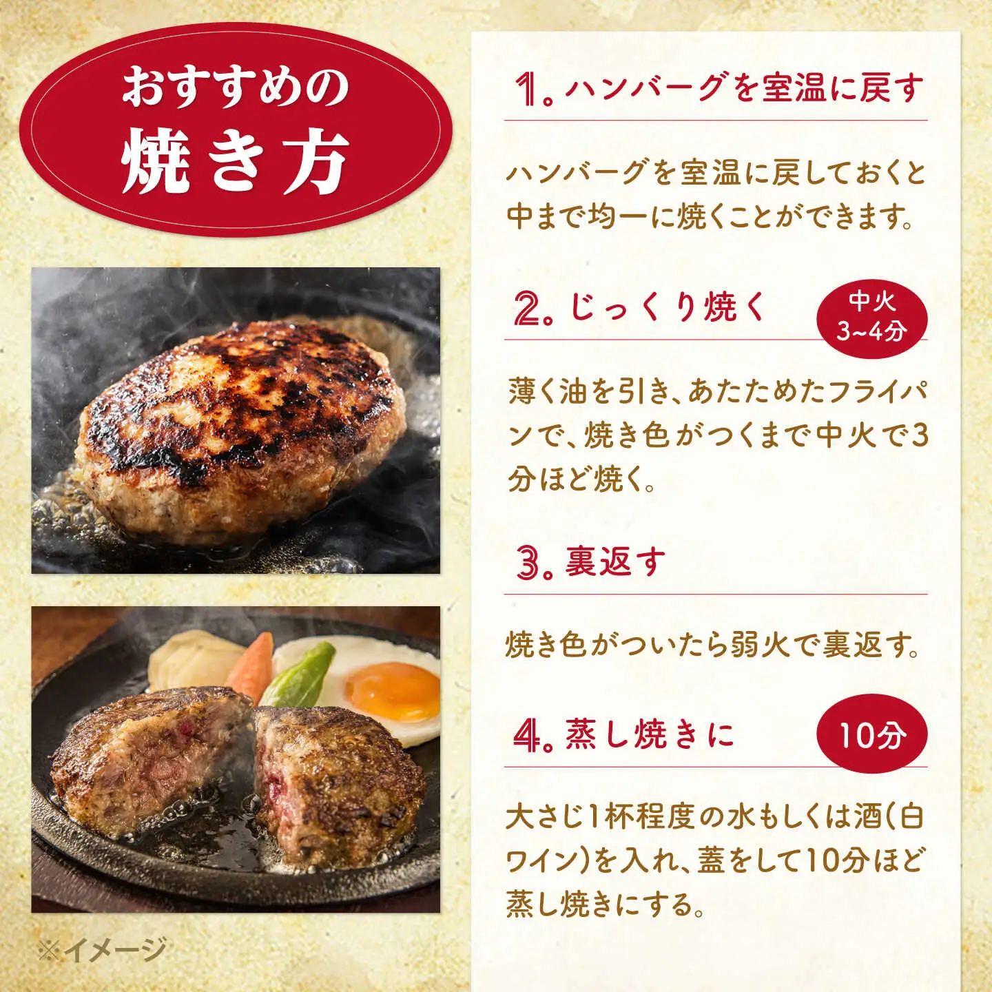 3回定期便 ハンバーグ 長崎和牛 5個 CBA082 ハンバーグ