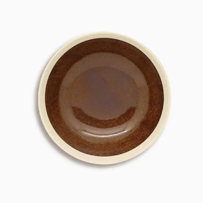 【美濃焼】[軽量食器] TLPリムバンド オートミル×4枚(ブラウン/ブルー) セット【井澤コーポレーション】[TBP014]