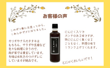 にんにく入りポン酢 3本【ポン酢】