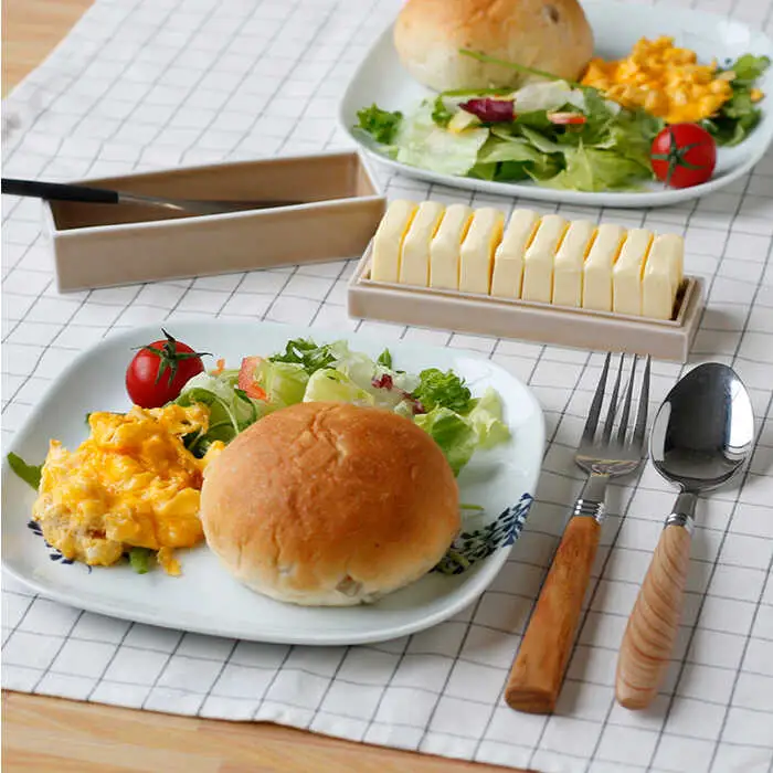 【波佐見焼】ミニ バターケース & モーニング プレート 3枚セット 食器 皿 【Cheer house】 [AC150] 波佐見焼
