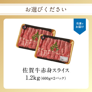 【最速配送】佐賀牛赤身スライス 1.2kg すき焼き ／ 牛肉すき焼き【C023】