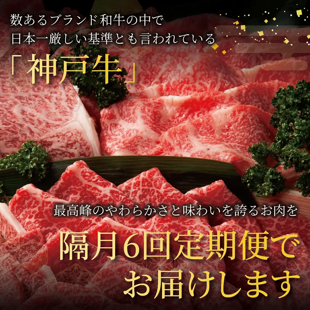 定期便 神戸牛 食べ比べAコース（6回お届け）