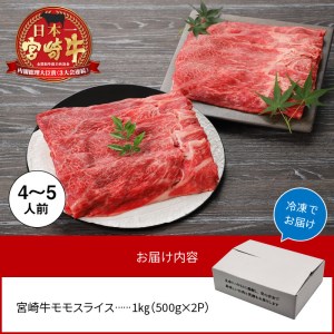 宮崎牛 モモスライス1kg N0140-YB259