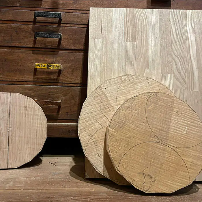 カッティングボードC （ 水楢 ）  糸島市 / 工作小屋moku-ren（品川 雅男）【いとしまごころ】 [AVZ014]