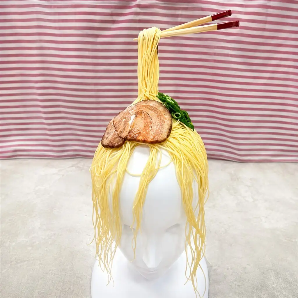 食品サンプル 博多豚骨ラーメンな帽子 | 食品サンプル ラーメン 帽子 お土産 食べられない 人気  おすすめ 可愛い サンプル レプリカ 装飾 置物 写真撮影 ギフト 食品以外