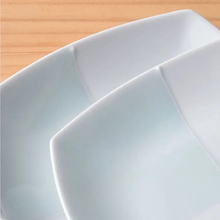 【波佐見焼】青磁市松角皿5枚セット 食器 皿 【洸琳窯】 [GE08]  波佐見焼