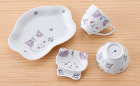 【波佐見焼】おうちdeねこセット 茶碗 マグカップ プレート 小皿 食器 皿 【松幸陶芸】 [HB19] 波佐見焼