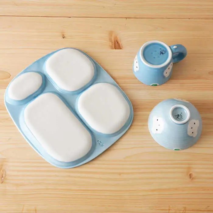 【波佐見焼】新くま お子様 プレート セット 食器 皿 【陶もと】 [PE03] 波佐見焼