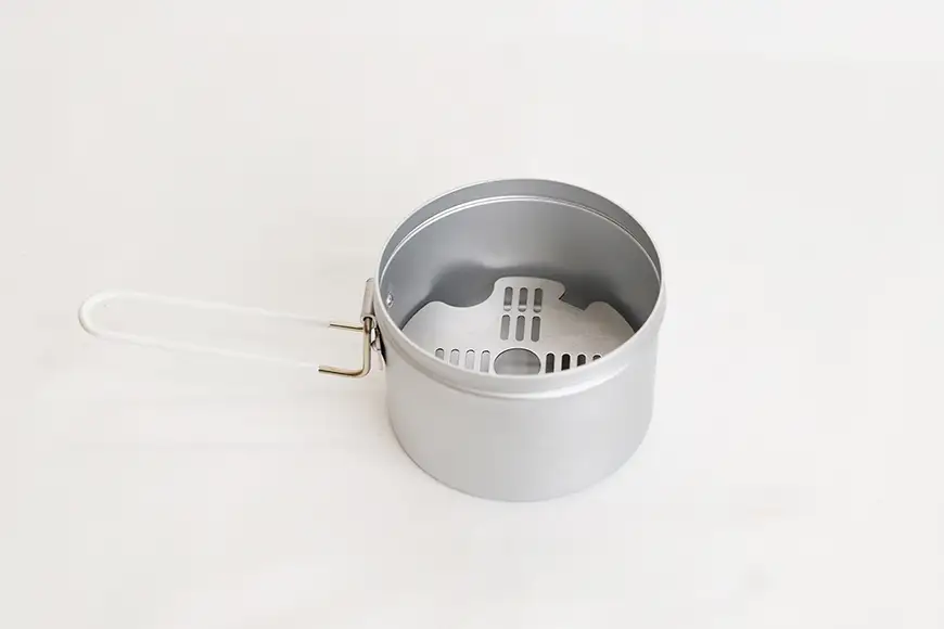 アウトドア 丸メスティン スモールサイズ ホワイト 直径107mm×高さ74mm