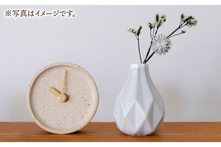 【美濃焼】タイルの手作り時計 Colon:antique きなり 置き時計 【杉浦製陶】[TAO026]