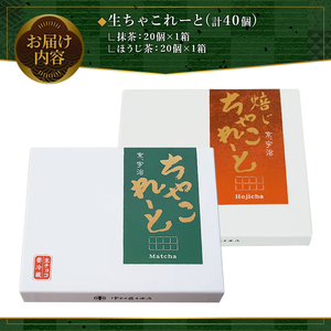 《中村藤吉本店》生ちゃこれーと(抹茶・ほうじ茶/各1箱×20個)特産品 生ちゃこれーと 京都 宇治 詰め合わせ お菓子 スイーツ お土産 デザート おやつ 【uj-AZ008】【中村藤吉本店】
