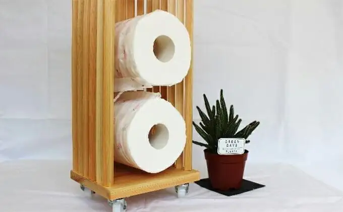 トイレットペーパーストッカー3巻　刑務所作業製品　静岡刑務所製作■