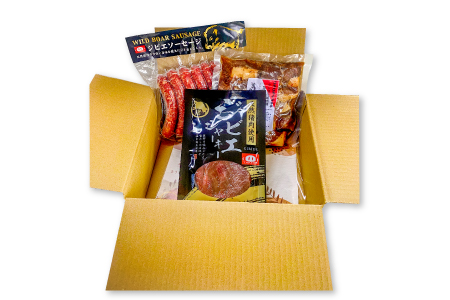B-910 クラフトビール味わい5種類セット＆天然猪やみつきおつまみ3品セット