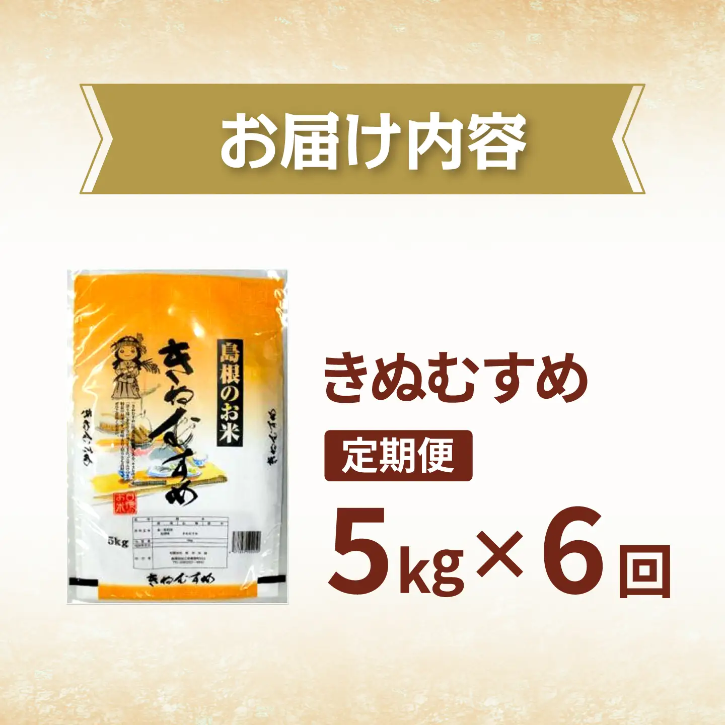 新米 【6回定期便】 島根県産きぬむすめ 5kg 新米[ALBW008]