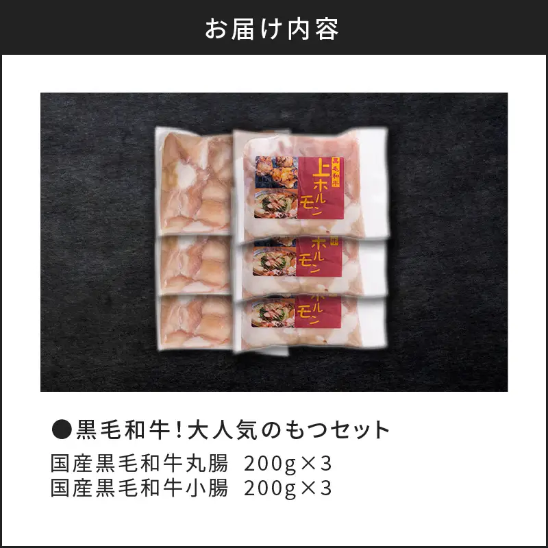 黒毛和牛 ！大人気の もつ （ ホルモン ）セット K002-006 肉 牛肉 冷凍