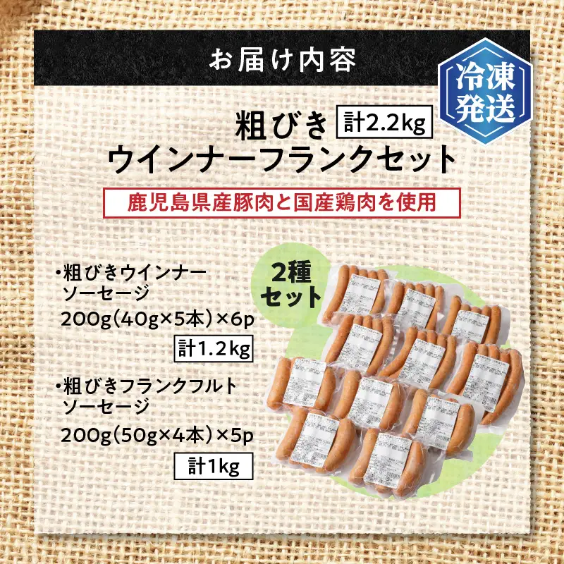 訳あり粗びきウインナー＆フランクセット K161-003 肉 豚肉 冷凍