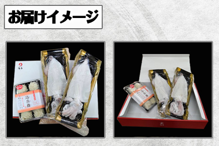 呼子のイカ姿造り2杯(1杯200g前後)+いかしゅうまい6個入セット 急速冷凍し鮮度・美味しさそのままでお届け いか活造り 刺身 簡単 呼子 ギフト「2024年 令和6年」