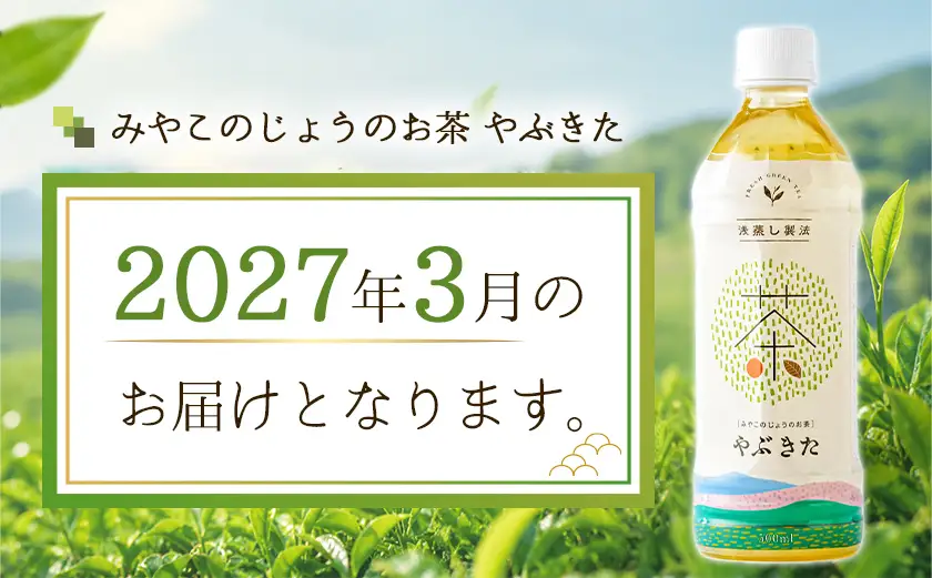 先行受付!【みやこのじょうのお茶】やぶきた500ml×24本(2ケース)≪2027年3月お届け≫〔AD-I501〕_(都城市) 
