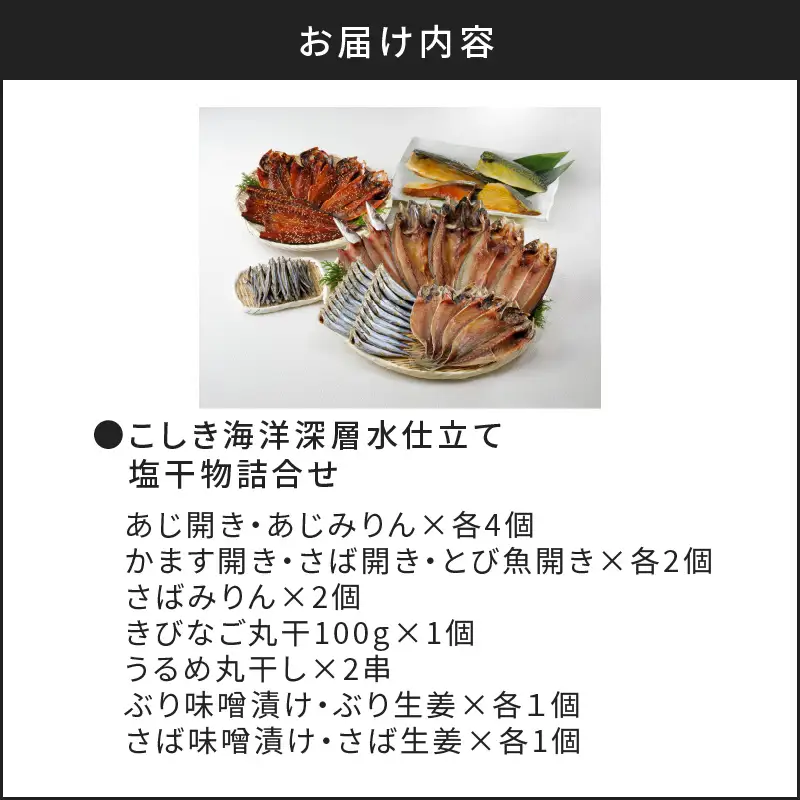 こしき海洋深層水仕立て 塩干物 12種 詰め合わせ （FS-02） K065-002 魚 冷凍