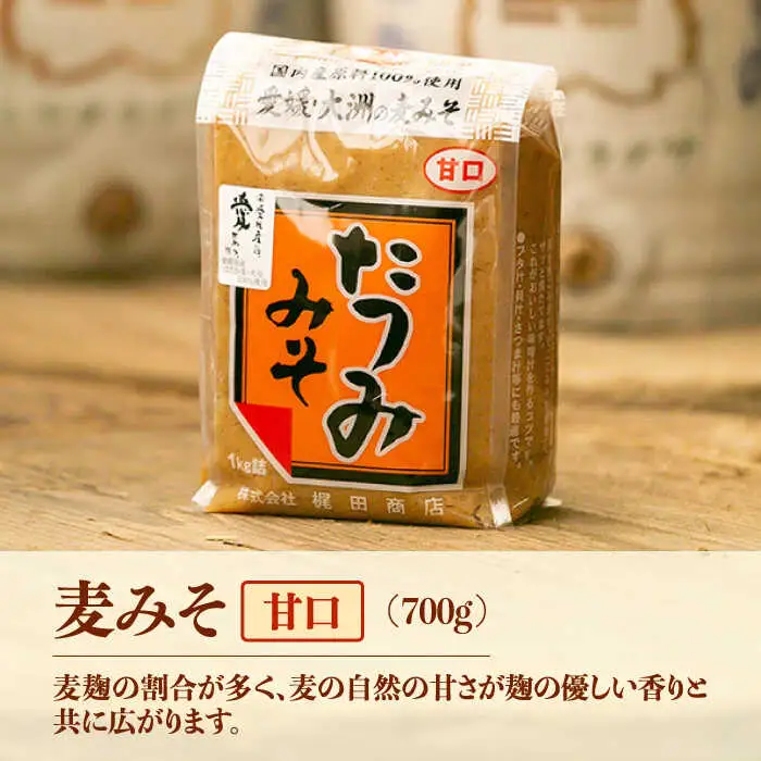 【贈答用】たつみ 麦みそ４種食べ比べセット 味噌 調味料セット 贈答用 ギフト /梶田商店[AGBB012]